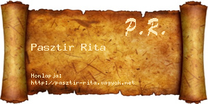 Pasztir Rita névjegykártya